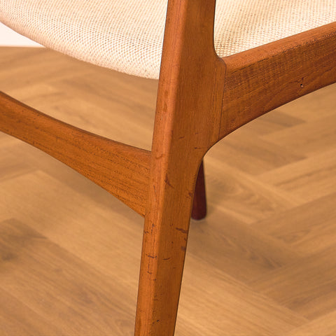Danish dining chairs in teak by Sorø Stolefabrik