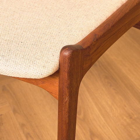 Danish dining chairs in teak by Sorø Stolefabrik