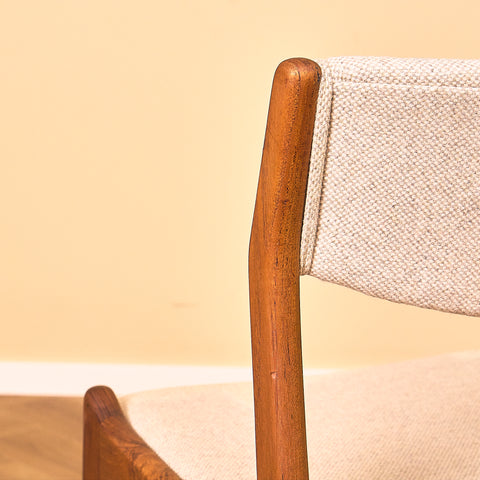 Danish dining chairs in teak by Sorø Stolefabrik