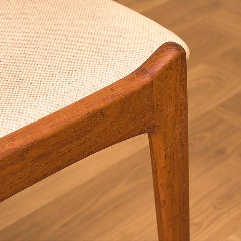 Danish dining chairs in teak by Sorø Stolefabrik