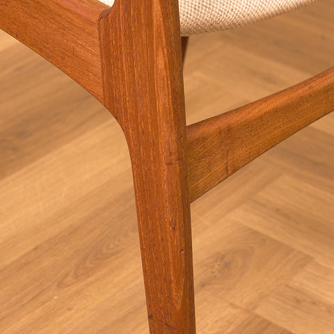 Danish dining chairs in teak by Sorø Stolefabrik