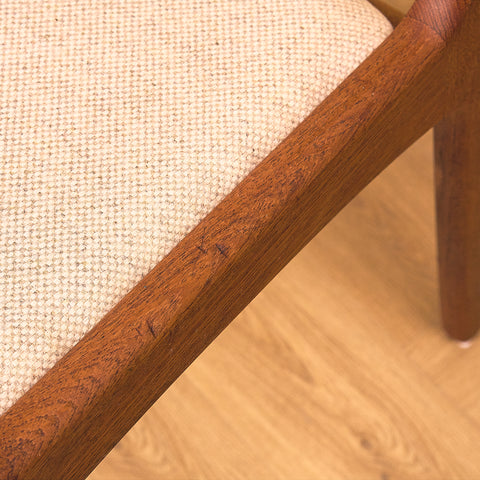Danish dining chairs in teak by Sorø Stolefabrik