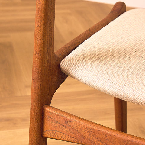Danish dining chairs in teak by Sorø Stolefabrik