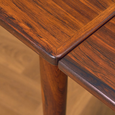 Danish rectangular dining table in Santos rosewood