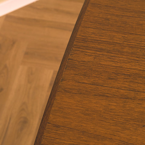 Danish rectangular dining table in teak and walnut