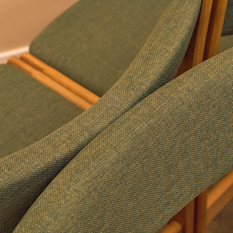 Danish set of 6 dining chairs in oak by Erik Buch for Nova Stolefabrik