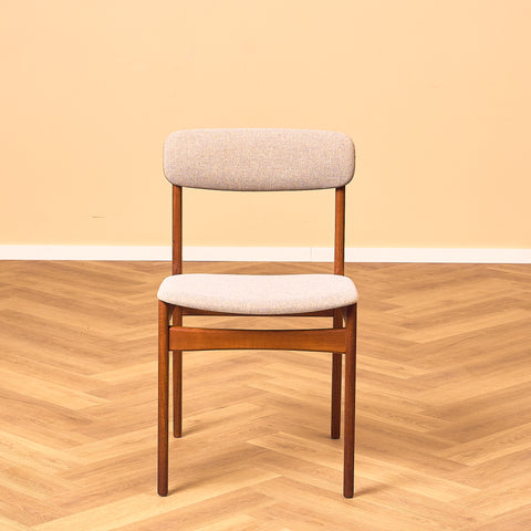 Danish dining chairs in teak by B. Rasmussen for Thorso Møbelfabrik