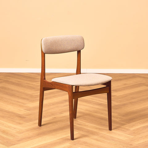 Danish dining chairs in teak by B. Rasmussen for Thorso Møbelfabrik