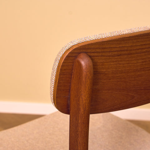Danish dining chairs in teak by B. Rasmussen for Thorso Møbelfabrik