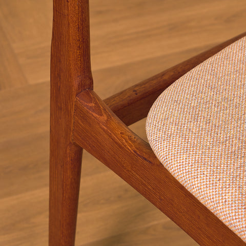 Danish dining chairs in teak by B. Rasmussen for Thorso Møbelfabrik