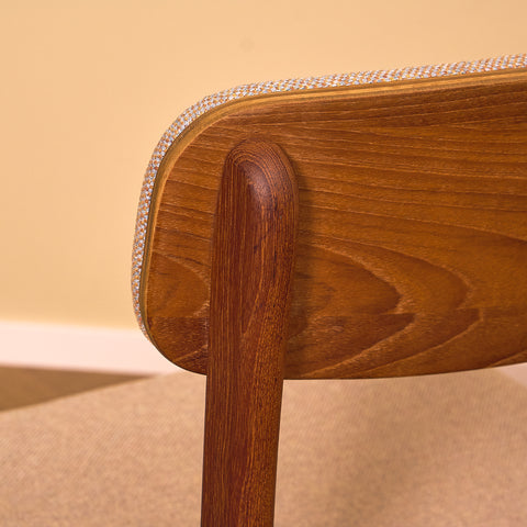 Danish dining chairs in teak by B. Rasmussen for Thorso Møbelfabrik
