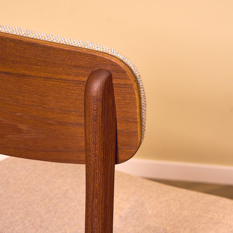 Danish dining chairs in teak by B. Rasmussen for Thorso Møbelfabrik