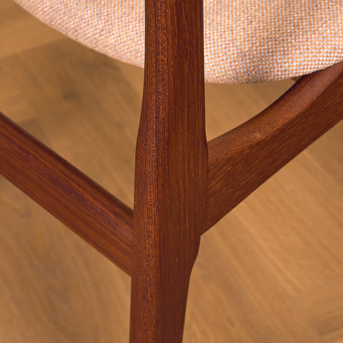 Danish dining chairs in teak by B. Rasmussen for Thorso Møbelfabrik