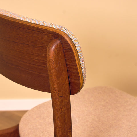 Danish dining chairs in teak by B. Rasmussen for Thorso Møbelfabrik