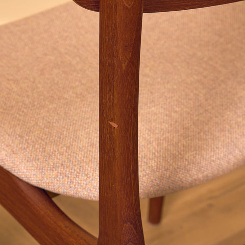 Danish dining chairs in teak by B. Rasmussen for Thorso Møbelfabrik