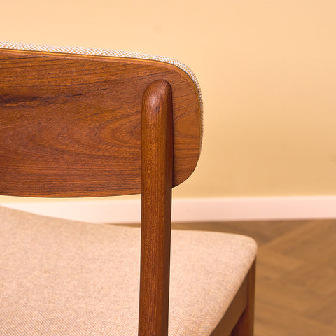 Danish dining chairs in teak by B. Rasmussen for Thorso Møbelfabrik