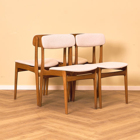 Danish dining chairs in oak by B. Rasmussen for Thorso Møbelfabrik