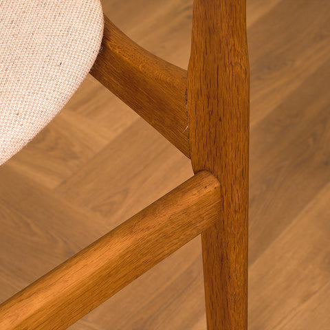 Danish dining chairs in oak by B. Rasmussen for Thorso Møbelfabrik