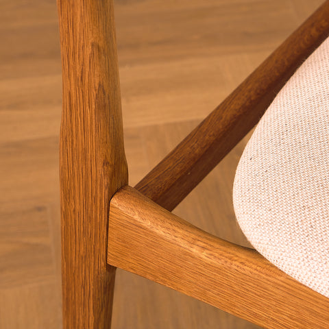 Danish dining chairs in oak by B. Rasmussen for Thorso Møbelfabrik