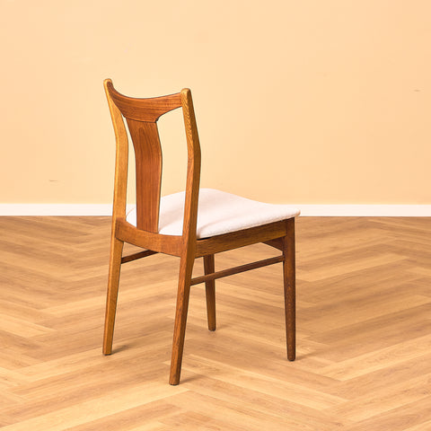 Danish dining chairs in teak and oak by Thorso Møbelfabrik