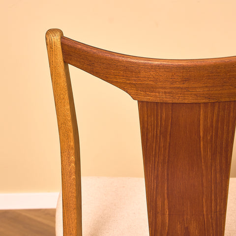 Danish dining chairs in teak and oak by Thorso Møbelfabrik