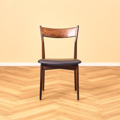 Danish set of 6 dining chairs in Santos rosewood by H. P. Hansen for Randers Møbelfabrik