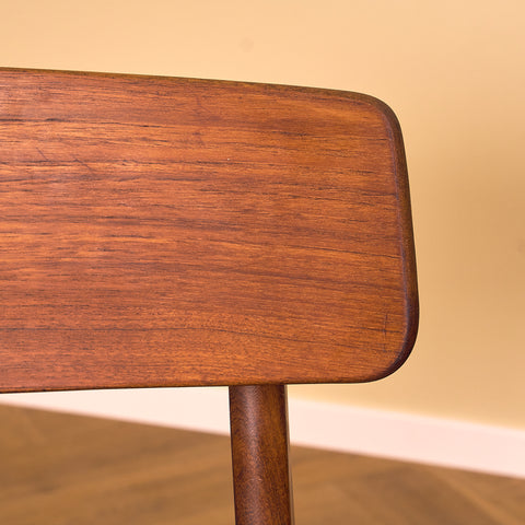 Danish dining chairs in teak and walnut