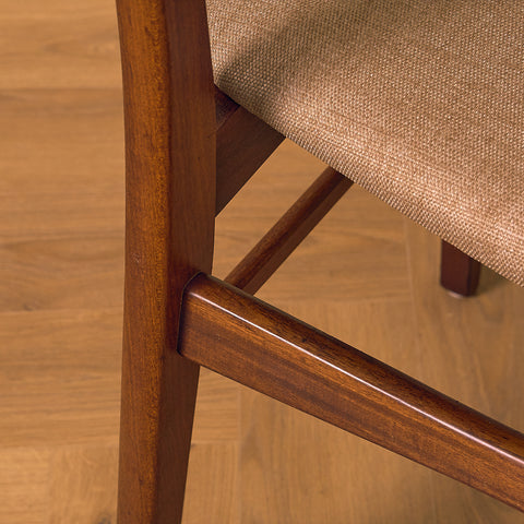 Danish dining chairs in teak and walnut