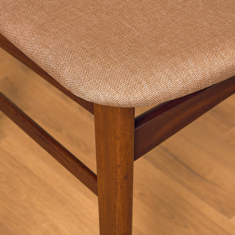 Danish dining chairs in teak and walnut