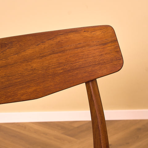 Danish dining chairs in teak and walnut