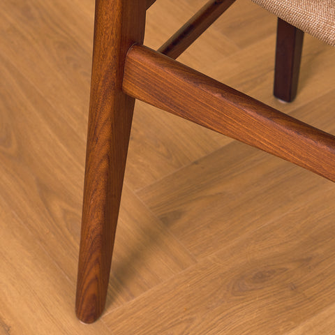 Danish dining chairs in teak and walnut