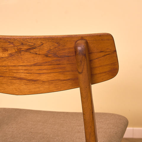 Danish dining chairs in teak and walnut
