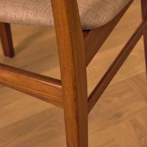 Danish dining chairs in teak and walnut