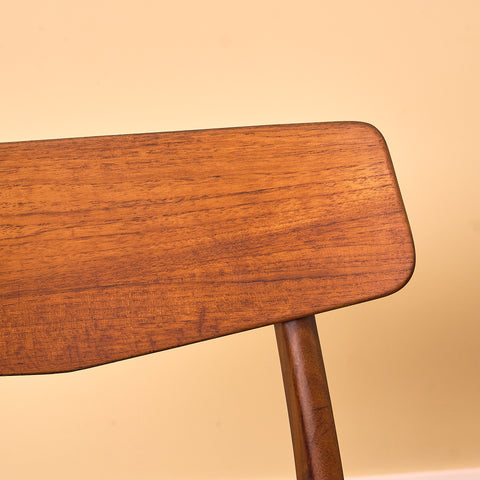 Danish dining chairs in teak and walnut