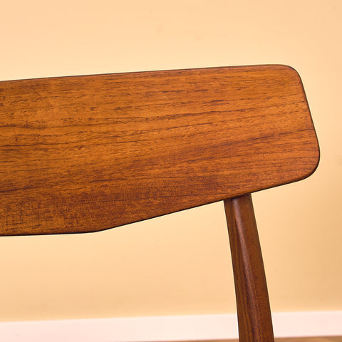 Danish dining chairs in teak and walnut