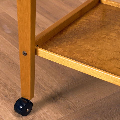 Swedish serving trolley in birch and beech