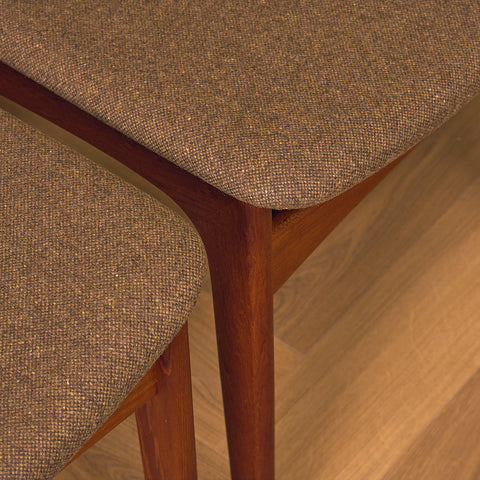 Danish dining chairs in teak, model 'Stol nr 4', by Thorsø Stole- och Møbelfabrik