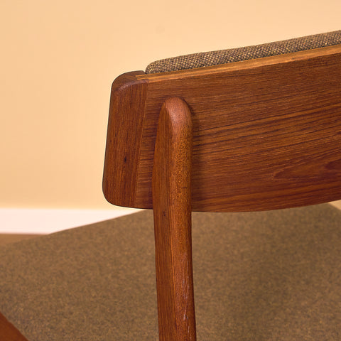 Danish dining chairs in teak, model 'Stol nr 4', by Thorsø Stole- och Møbelfabrik