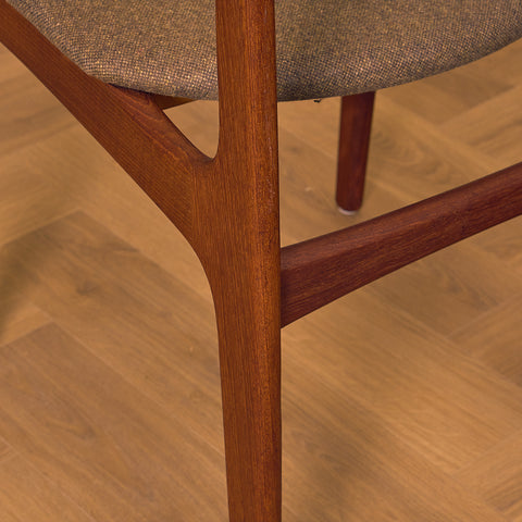 Danish dining chairs in teak, model 'Stol nr 4', by Thorsø Stole- och Møbelfabrik