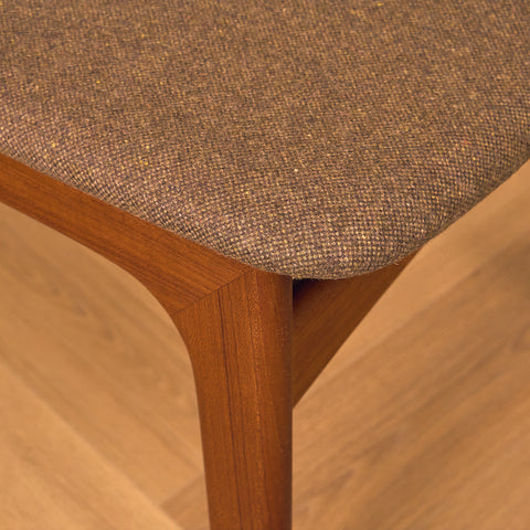 Danish dining chairs in teak, model 'Stol nr 4', by Thorsø Stole- och Møbelfabrik
