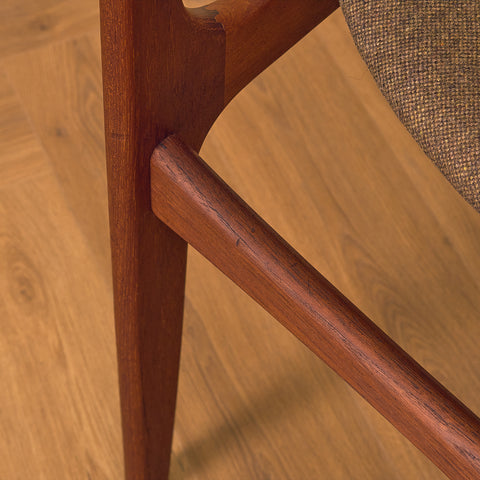 Danish dining chairs in teak, model 'Stol nr 4', by Thorsø Stole- och Møbelfabrik
