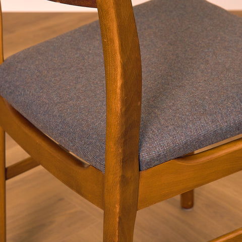 Danish set of 4 dining chairs "model 219" in teak & beech by Farstrup