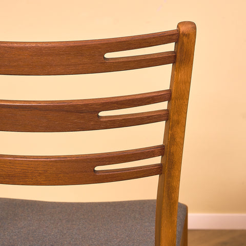 Danish set of 4 dining chairs "model 219" in teak & beech by Farstrup