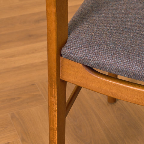 Danish set of 4 dining chairs "model 219" in teak & beech by Farstrup