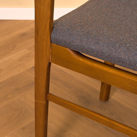 Danish set of 4 dining chairs "model 219" in teak & beech by Farstrup