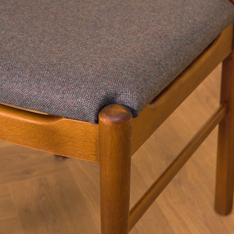 Danish set of 4 dining chairs "model 219" in teak & beech by Farstrup
