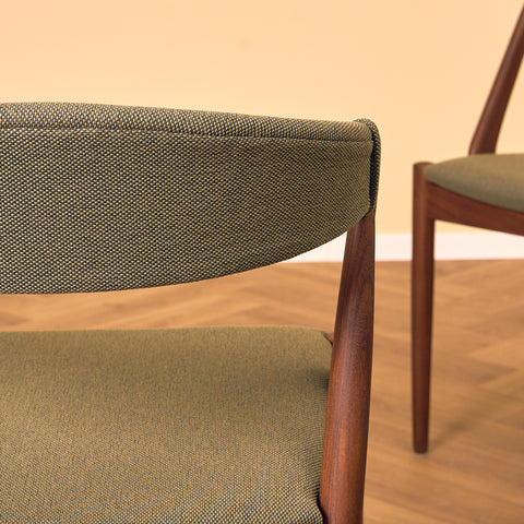 Danish dining chairs in walnut, model 31 by Kai Kristiansen