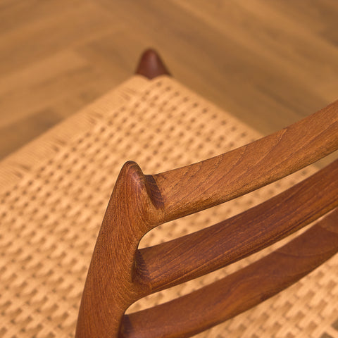Danish set of 4 dining chairs in teak, Niels O. Møller, model 78