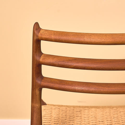 Danish set of 4 dining chairs in teak, Niels O. Møller, model 78