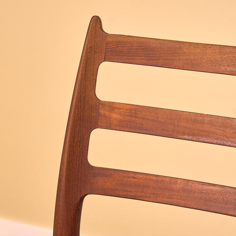 Danish set of 4 dining chairs in teak, Niels O. Møller, model 78